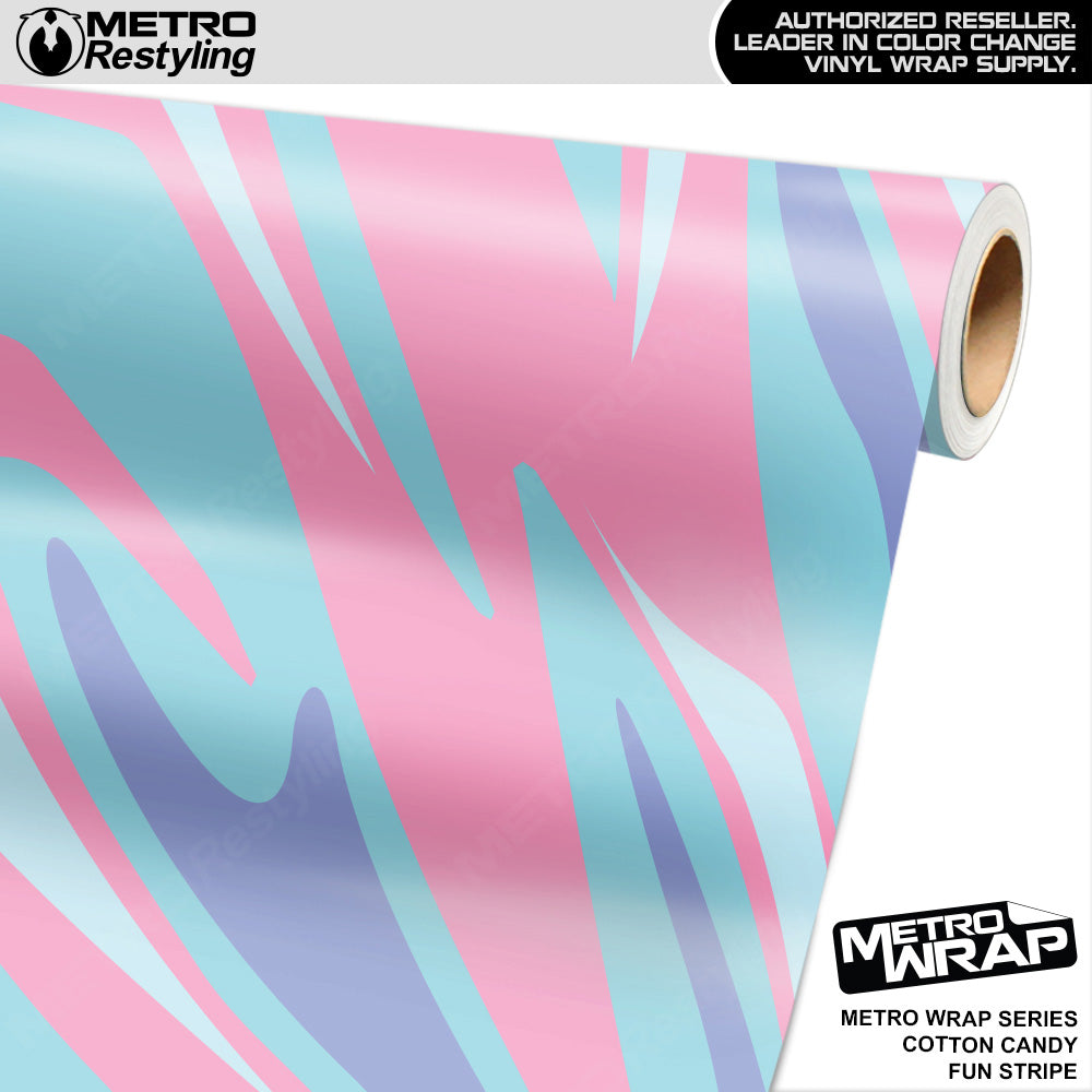 Metro Wrap Fun Stripe Cotton Candy Camouflage Vinyl Film