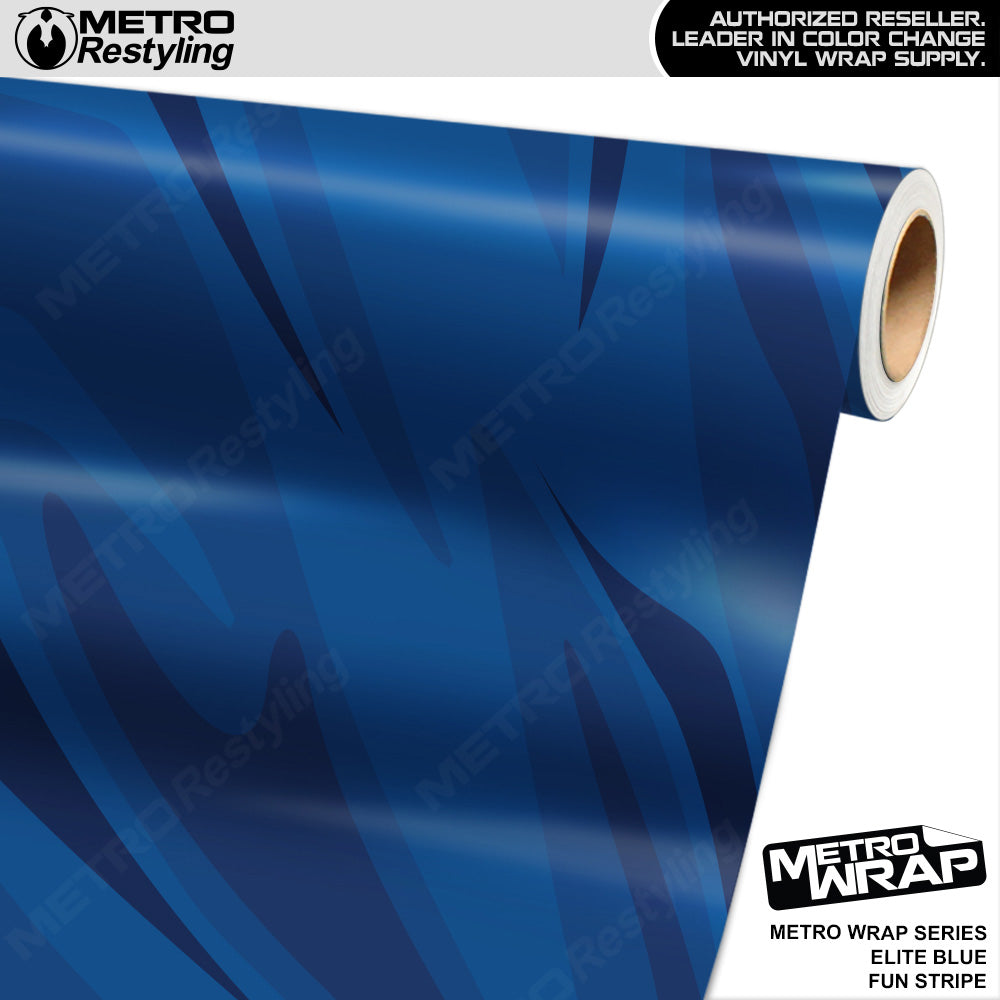 Metro Wrap Fun Stripe Elite Blue Camouflage Vinyl Film