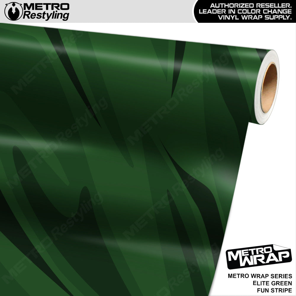 Metro Wrap Fun Stripe Elite Green Camouflage Vinyl Film