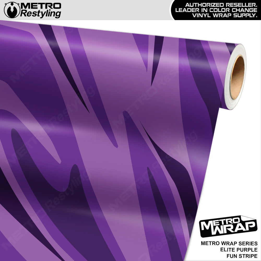 Metro Wrap Fun Stripe Elite Purple Camouflage Vinyl Film