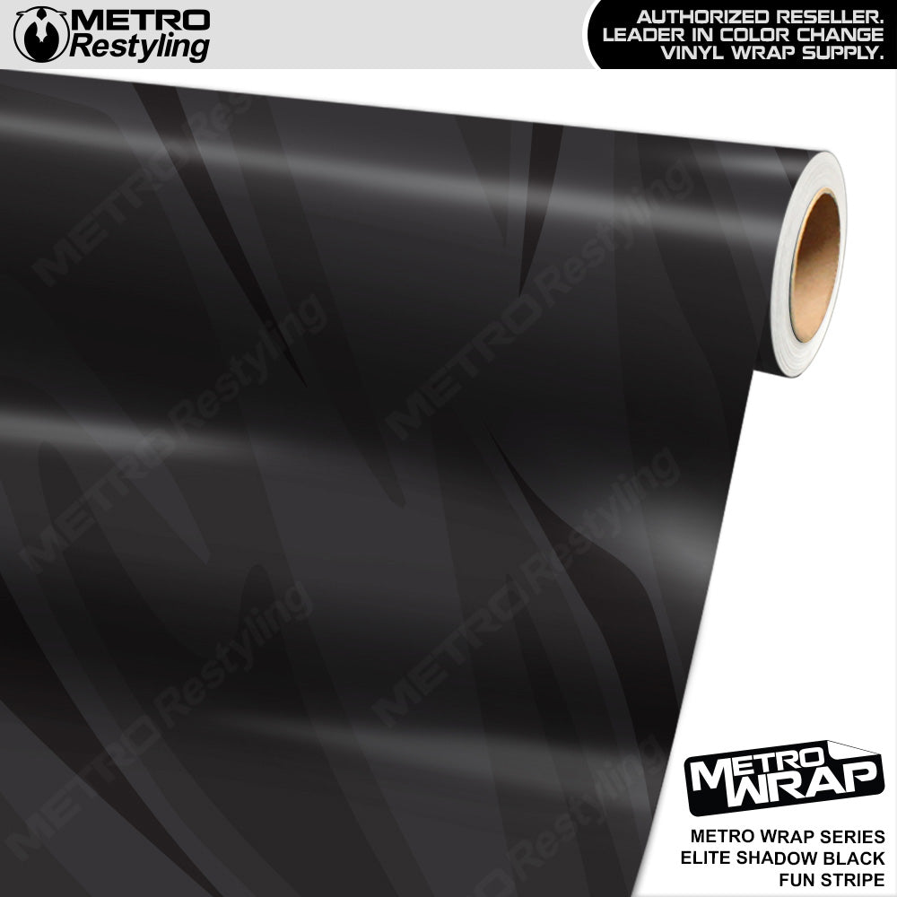 Metro Wrap Fun Stripe Elite Shadow Black Camouflage Vinyl Film