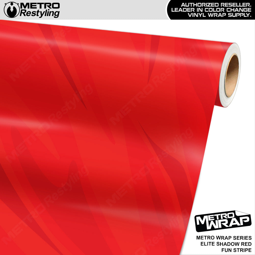 Metro Wrap Fun Stripe Elite Shadow Red Camouflage Vinyl Film