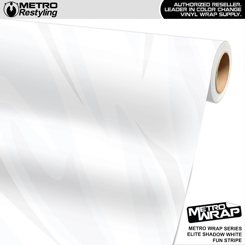 Metro Wrap Fun Stripe Elite Shadow White Camouflage Vinyl Film