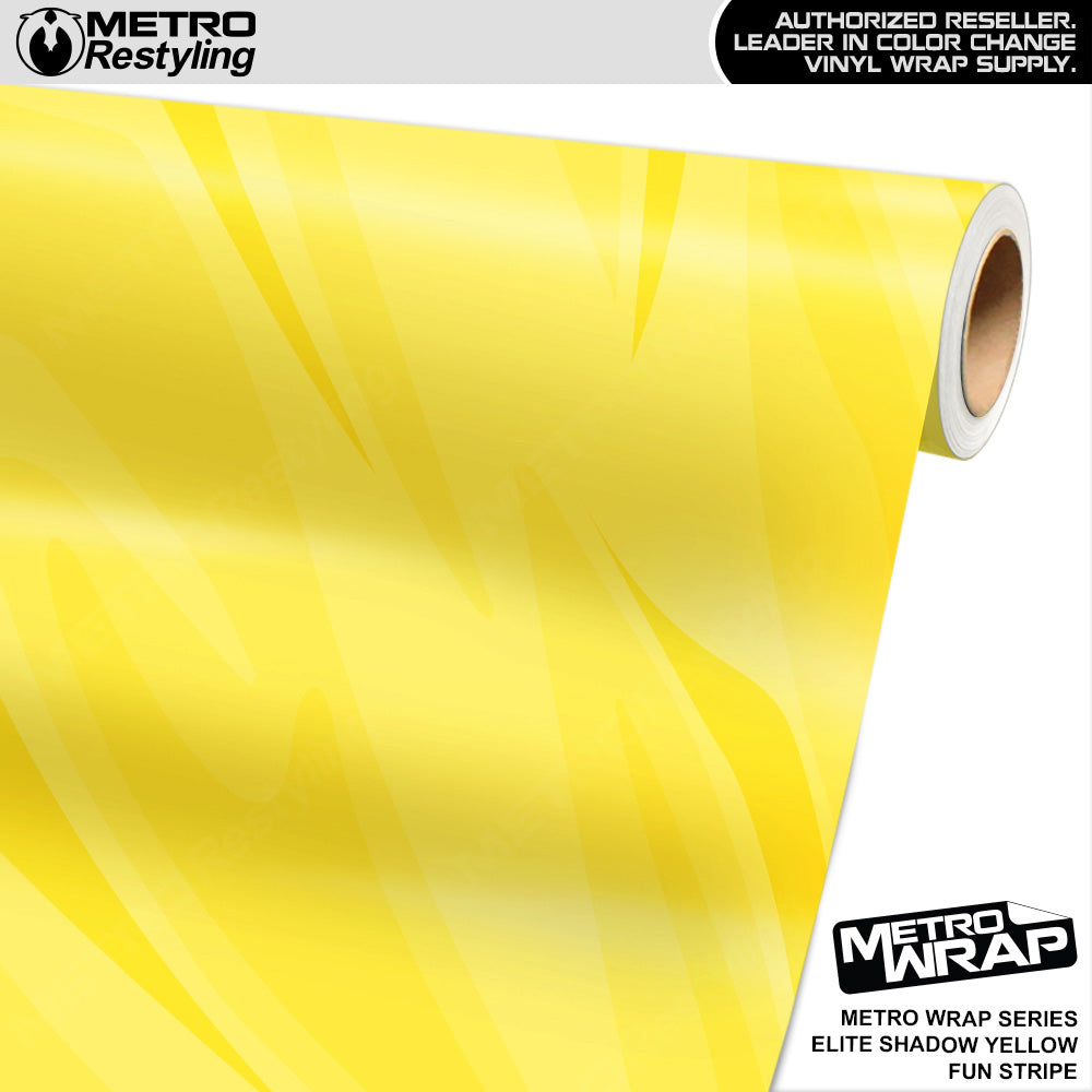 Metro Wrap Fun Stripe Elite Shadow Yellow Camouflage Vinyl Film