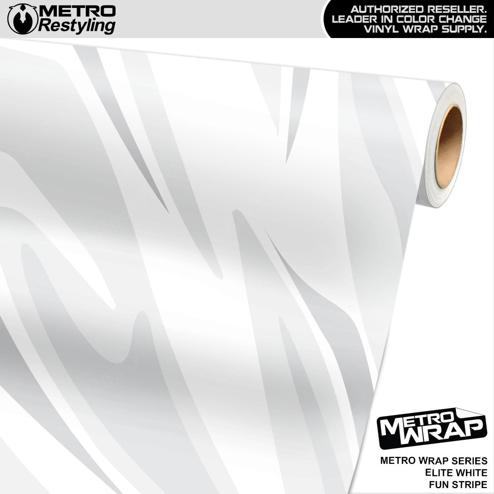 Metro Wrap Fun Stripe Elite White Camouflage Vinyl Film