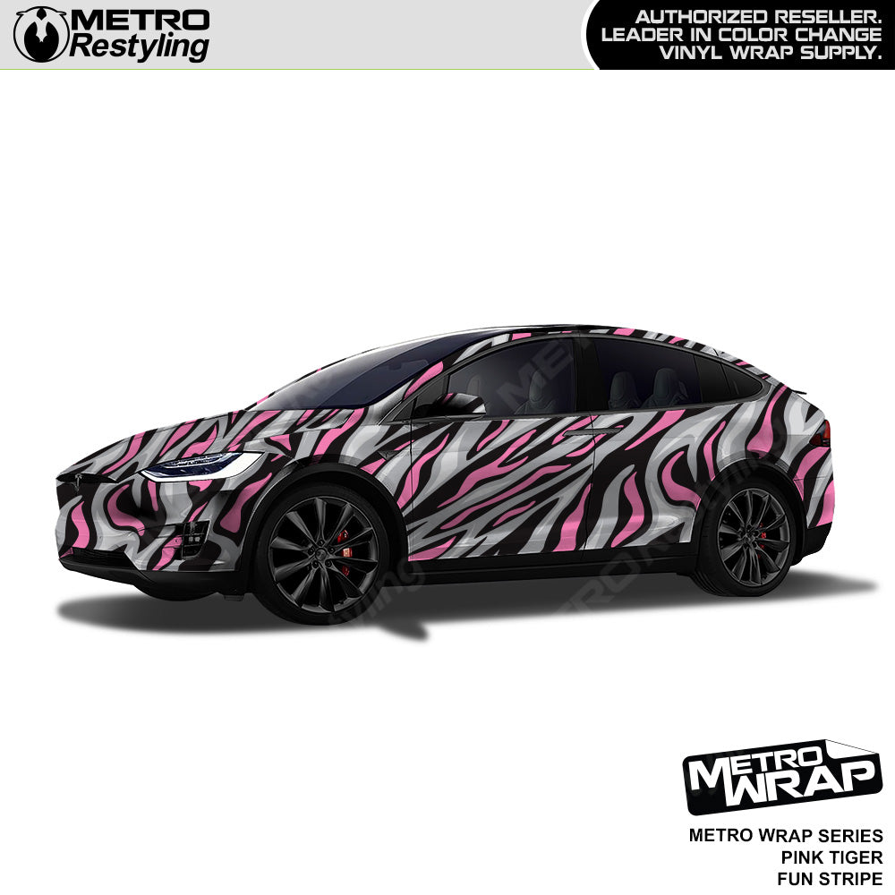 Metro Wrap Fun Stripe Pink Tiger Camouflage Vinyl Film