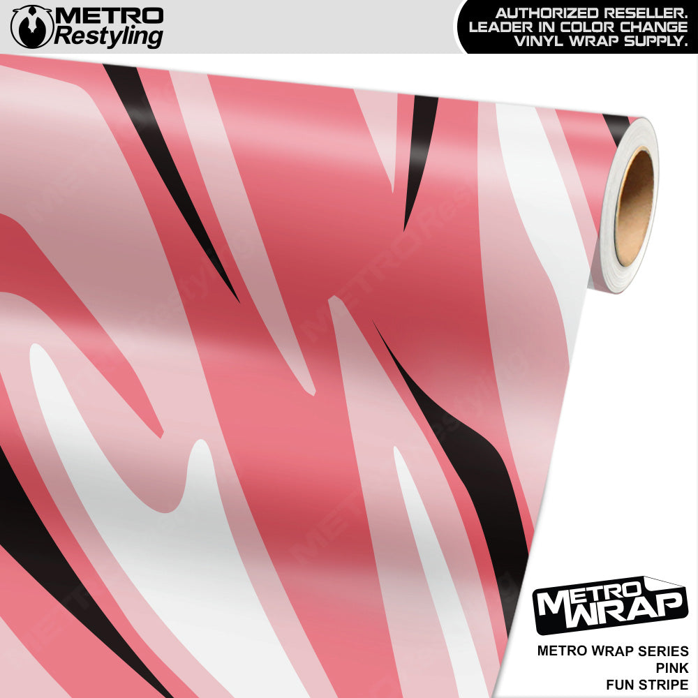 Metro Wrap Fun Stripe Pink Camouflage Vinyl Film