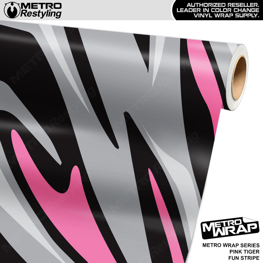 Metro Wrap Fun Stripe Pink Tiger Camouflage Vinyl Film