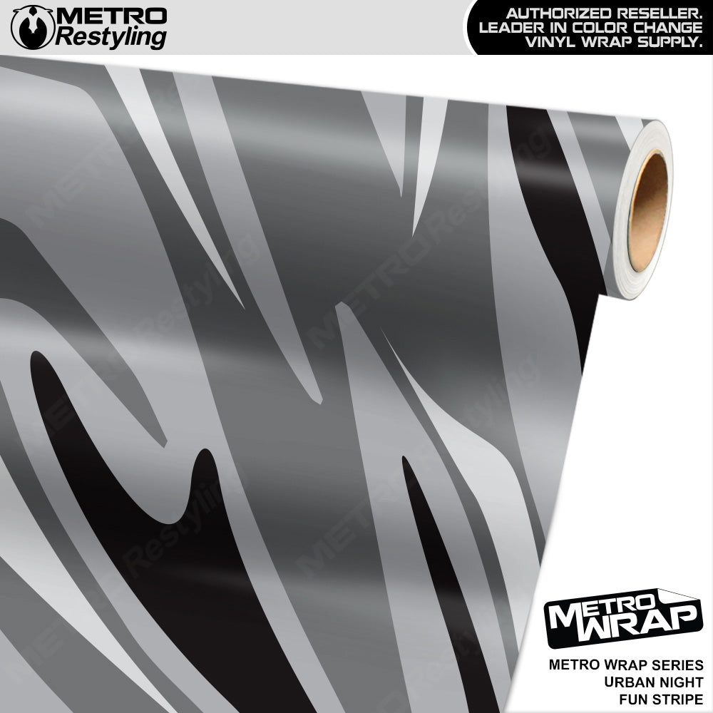 Metro Wrap Fun Stripe Urban Night Camouflage Vinyl Film