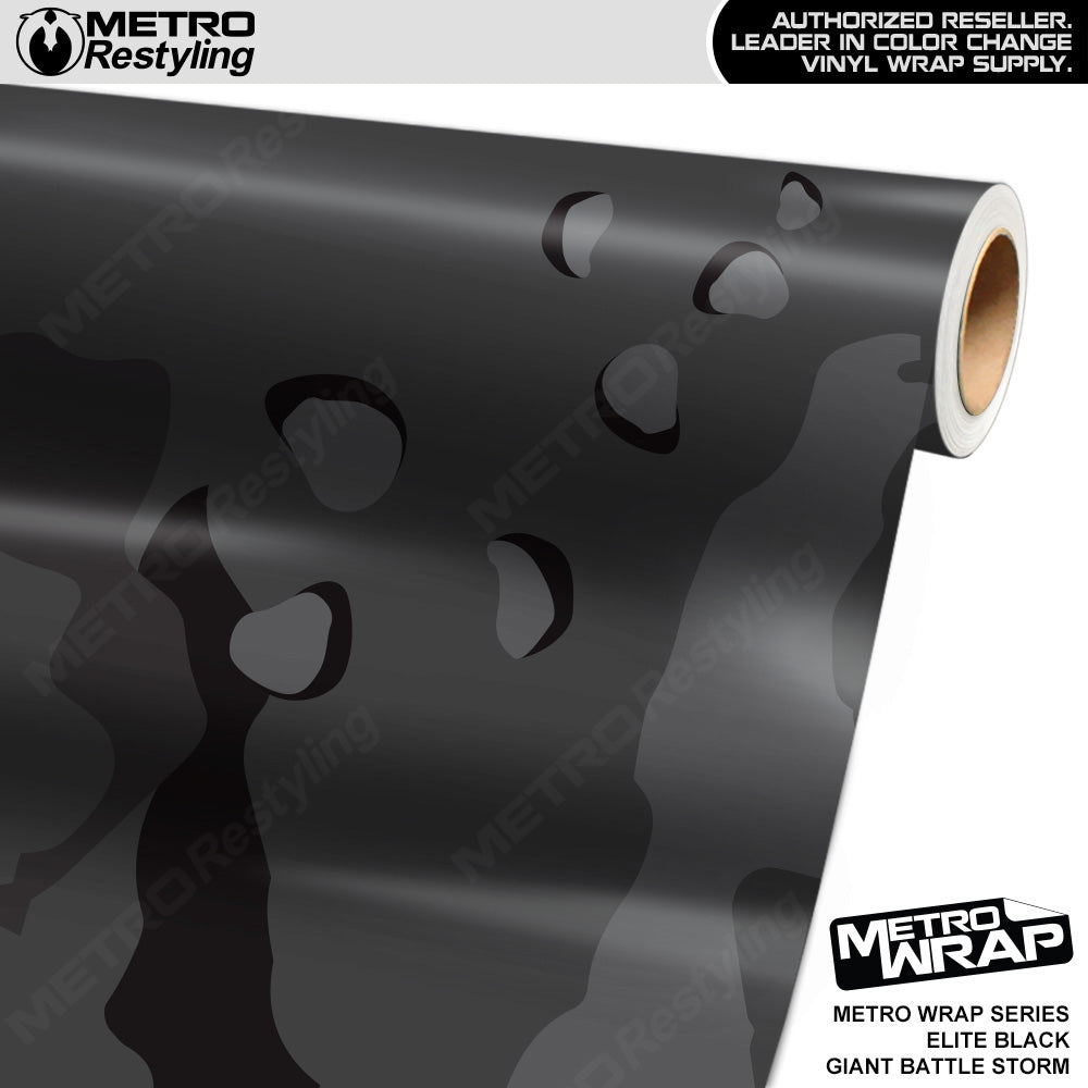 Metro Wrap Giant Battle Storm Elite Black Camouflage Vinyl Film