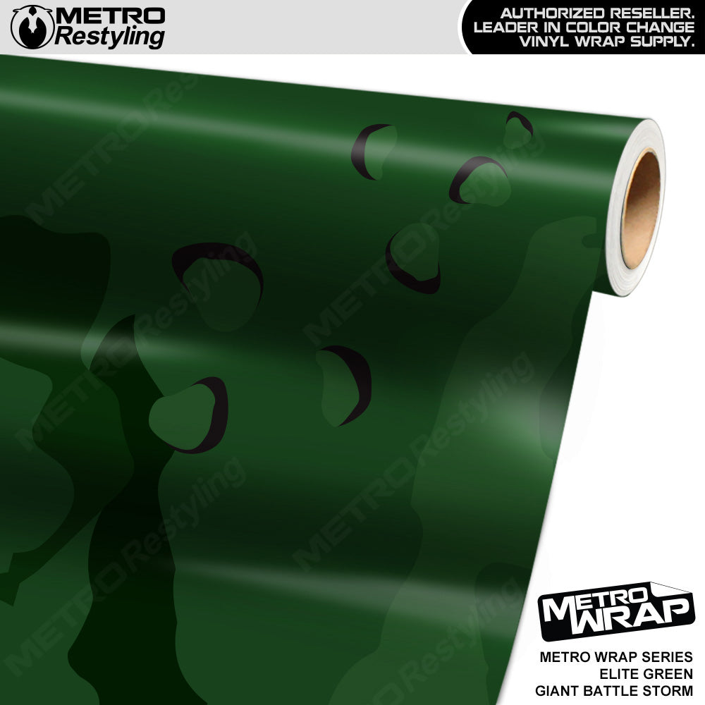 Metro Wrap Giant Battle Storm Elite Green Camouflage Vinyl Film