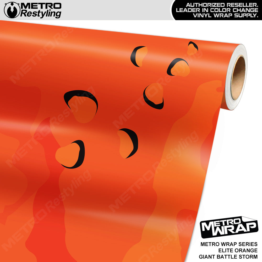 Metro Wrap Giant Battle Storm Elite Orange Camouflage Vinyl Film