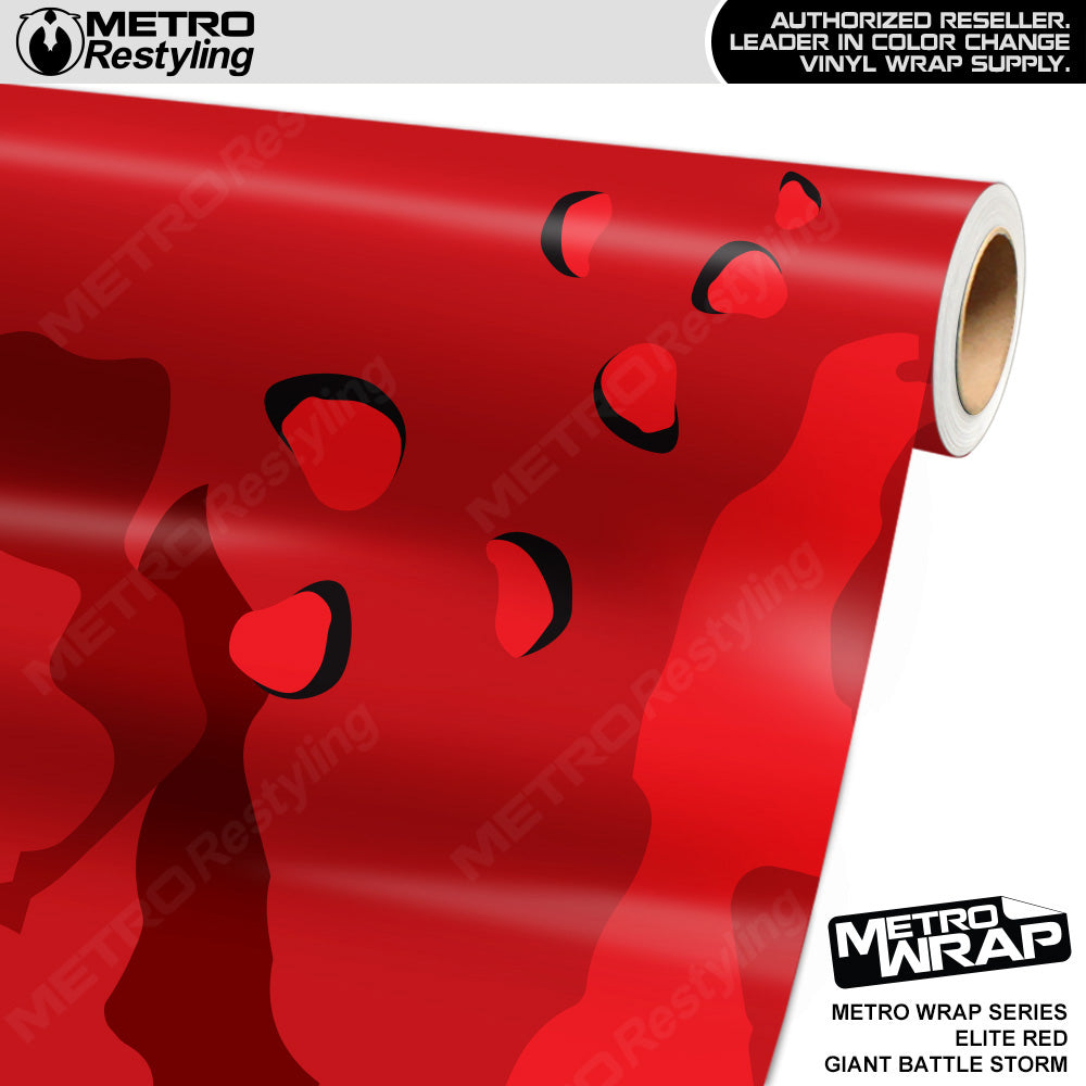 Metro Wrap Giant Battle Storm Elite Red Camouflage Vinyl Film