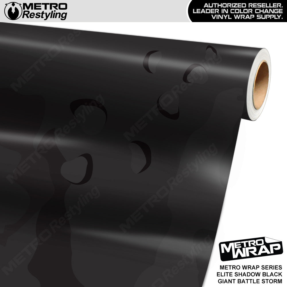 Metro Wrap Giant Battle Storm Elite Shadow Black Camouflage Vinyl Film