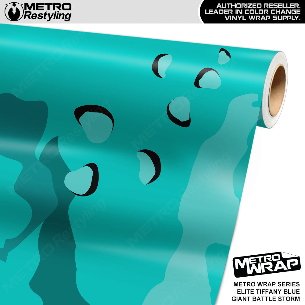 Metro Wrap Giant Battle Storm Elite Tiffany Blue Camouflage Vinyl Film