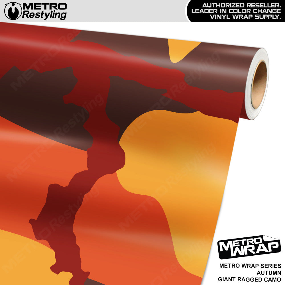 Metro Wrap Giant Ragged Autumn Camouflage Vinyl Film