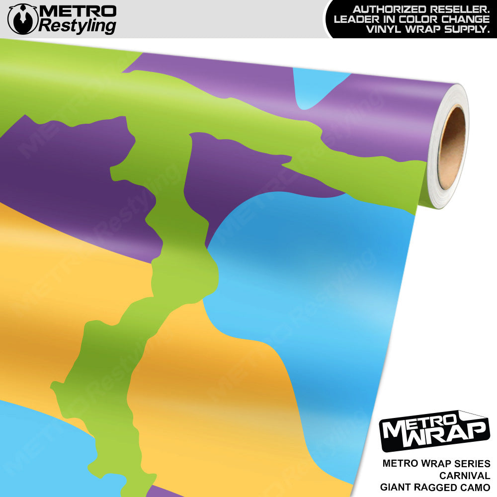 Metro Wrap Giant Ragged Carnival Camouflage Vinyl Film
