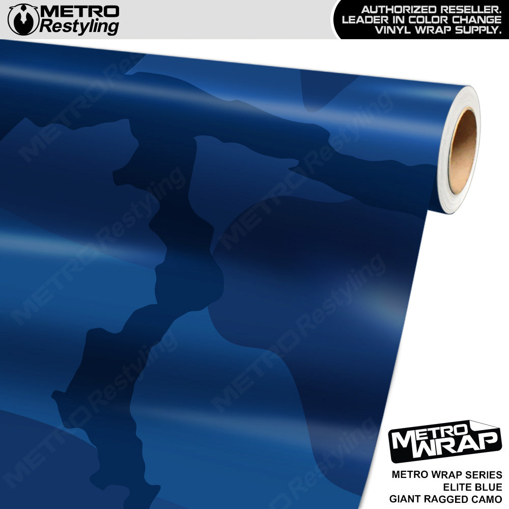 Metro Wrap Giant Ragged Elite Blue Camouflage Vinyl Film