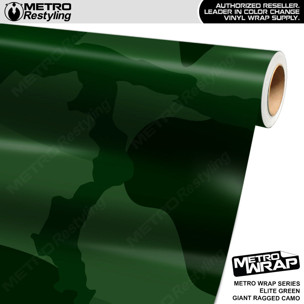 Metro Wrap Giant Ragged Elite Green Camouflage Vinyl Film