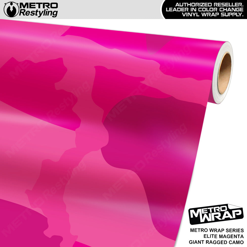 Metro Wrap Giant Ragged Elite Magenta Camouflage Vinyl Film
