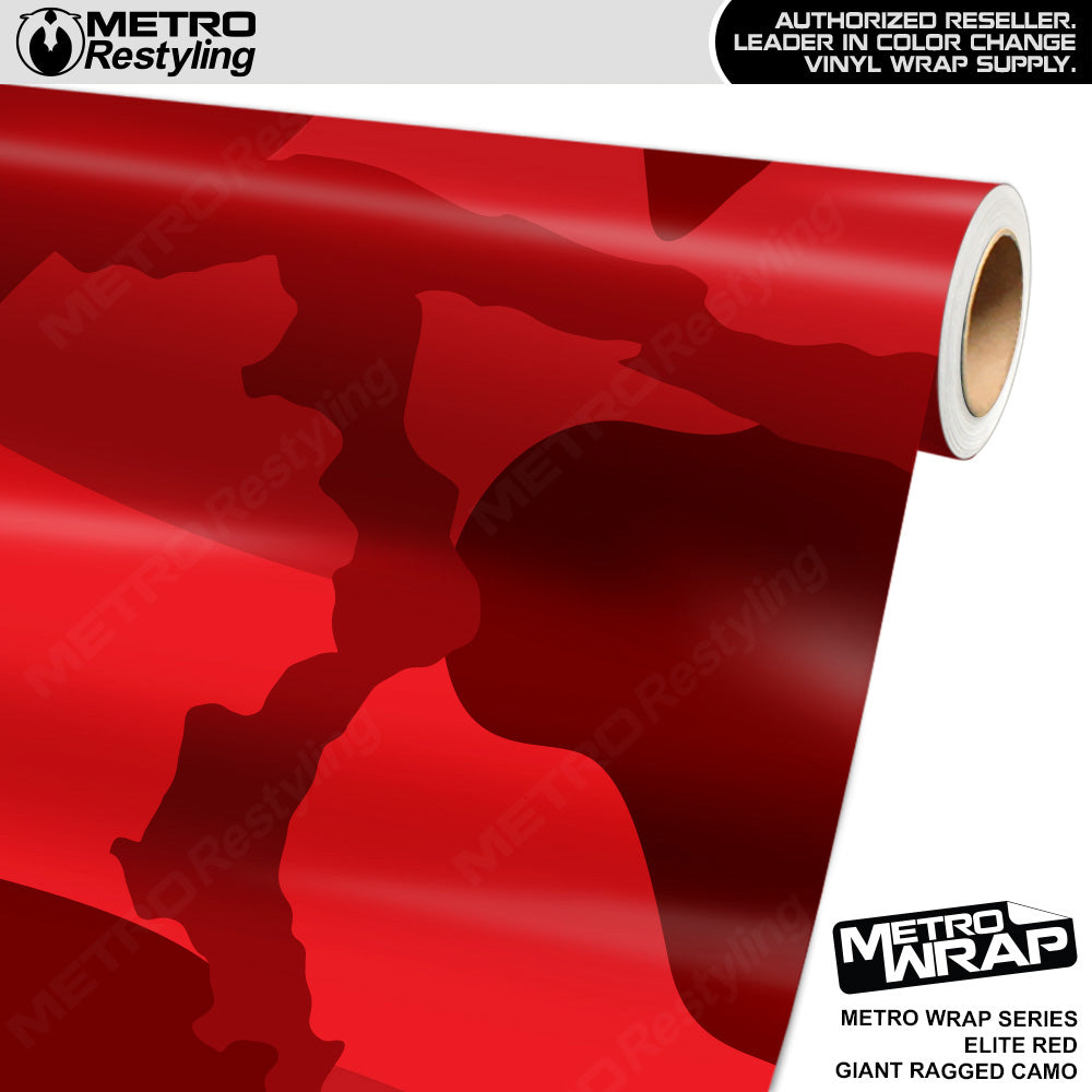 Metro Wrap Giant Ragged Elite Red Camouflage Vinyl Film