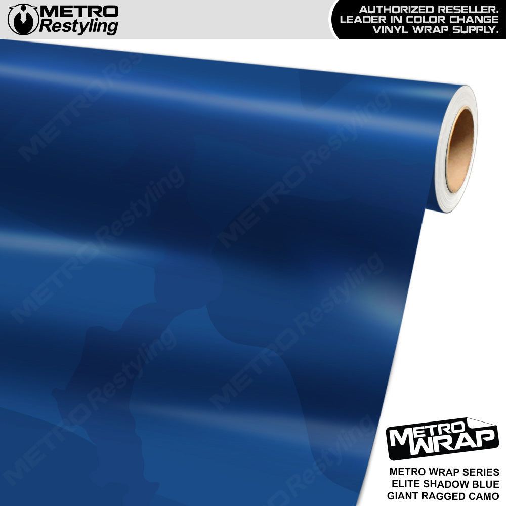 Metro Wrap Giant Ragged Elite Shadow Blue Camouflage Vinyl Film