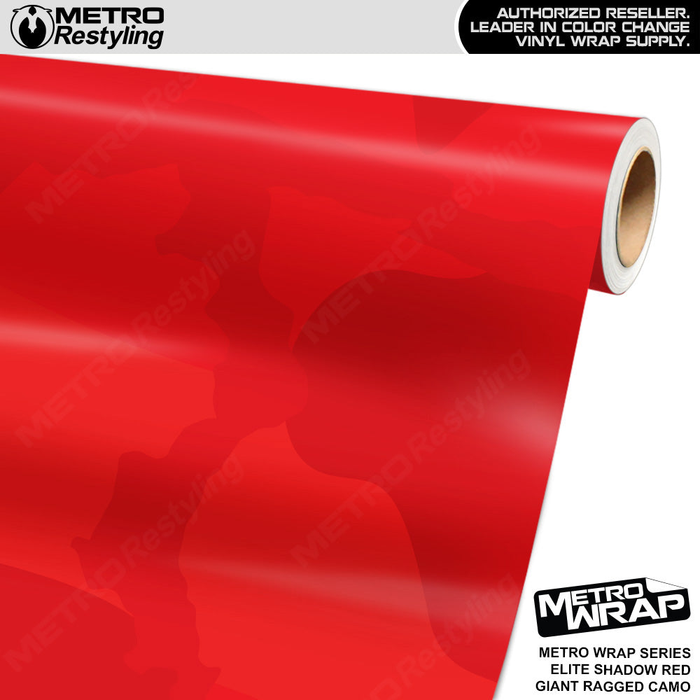 Metro Wrap Giant Ragged Elite Shadow Red Camouflage Vinyl Film