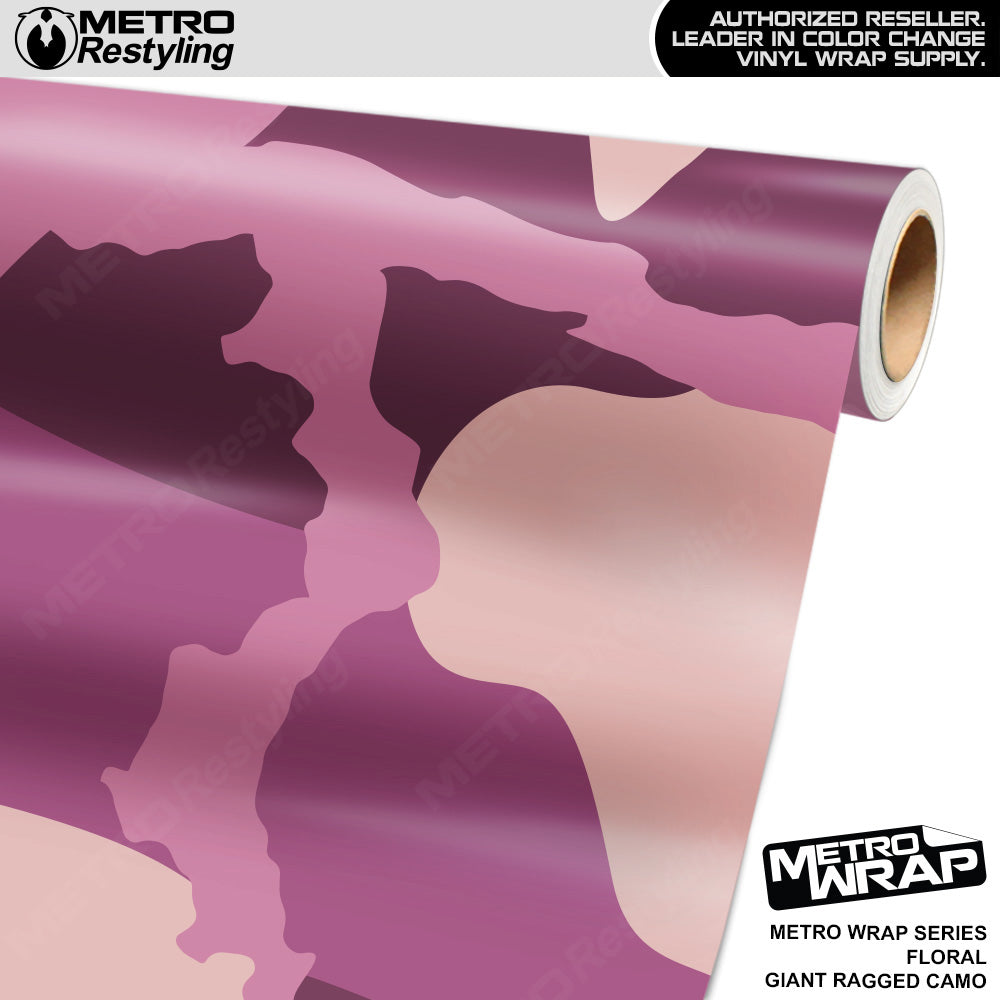 Metro Wrap Giant Ragged Floral Camouflage Vinyl Film