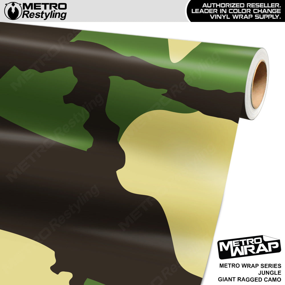 Metro Wrap Giant Ragged Jungle Camouflage Vinyl Film
