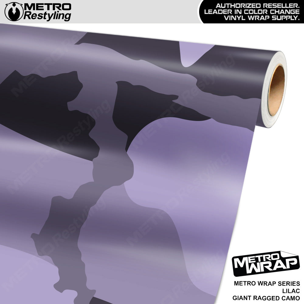 Metro Wrap Giant Ragged Lilac Camouflage Vinyl Film