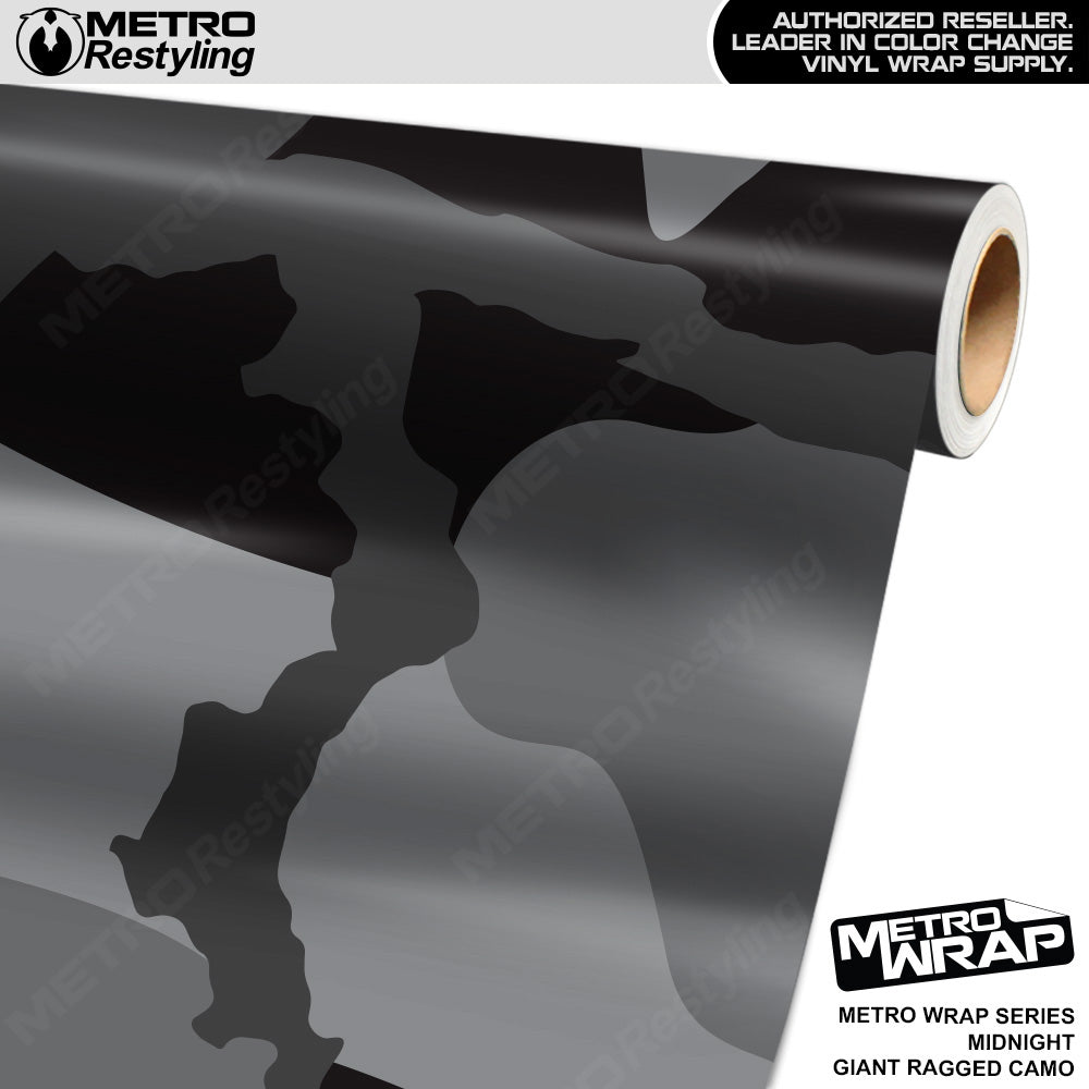 Metro Wrap Giant Ragged Midnight Camouflage Vinyl Film