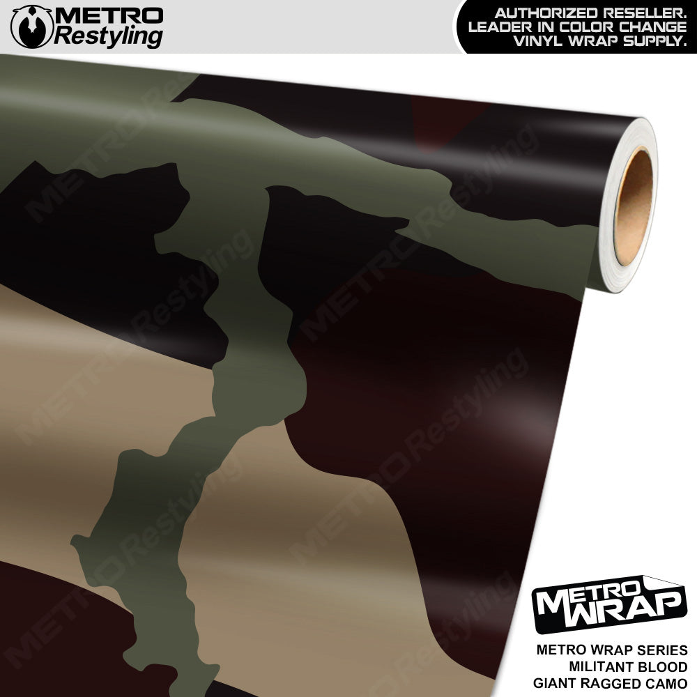 Metro Wrap Giant Ragged Militant Blood Camouflage Vinyl Film