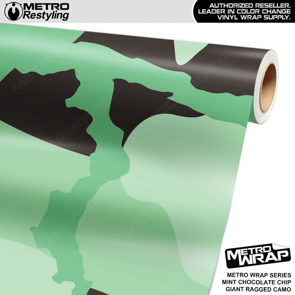 Metro Wrap Giant Ragged Mint Chocolate Chip Camouflage Vinyl Film