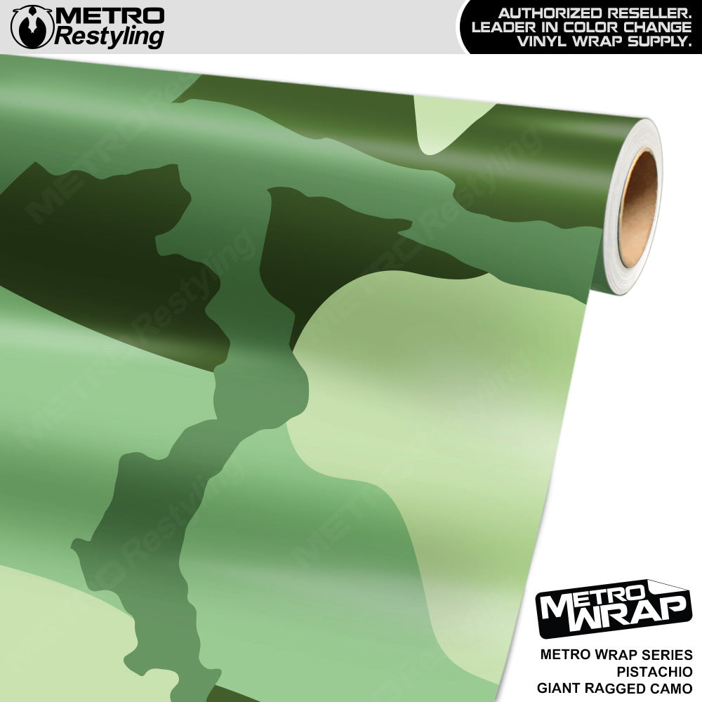 Metro Wrap Giant Ragged Pistachio Camouflage Vinyl Film