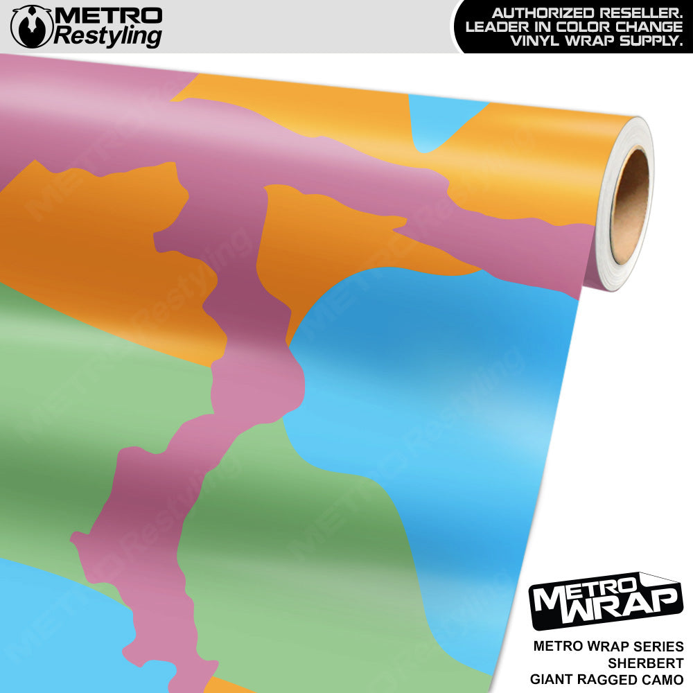 Metro Wrap Giant Ragged Sherbert Camouflage Vinyl Film