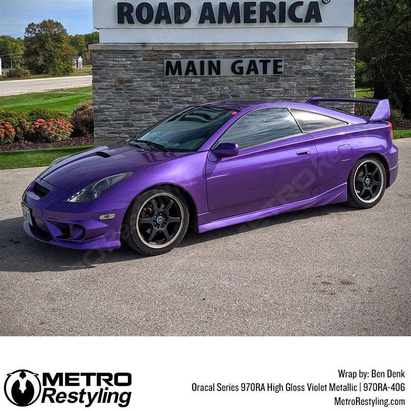 Glossy Purple Car Wrap
