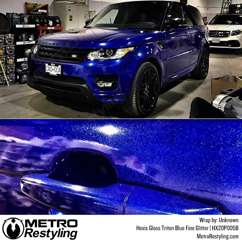 Trition Blue Fine Glitter Car Wrap