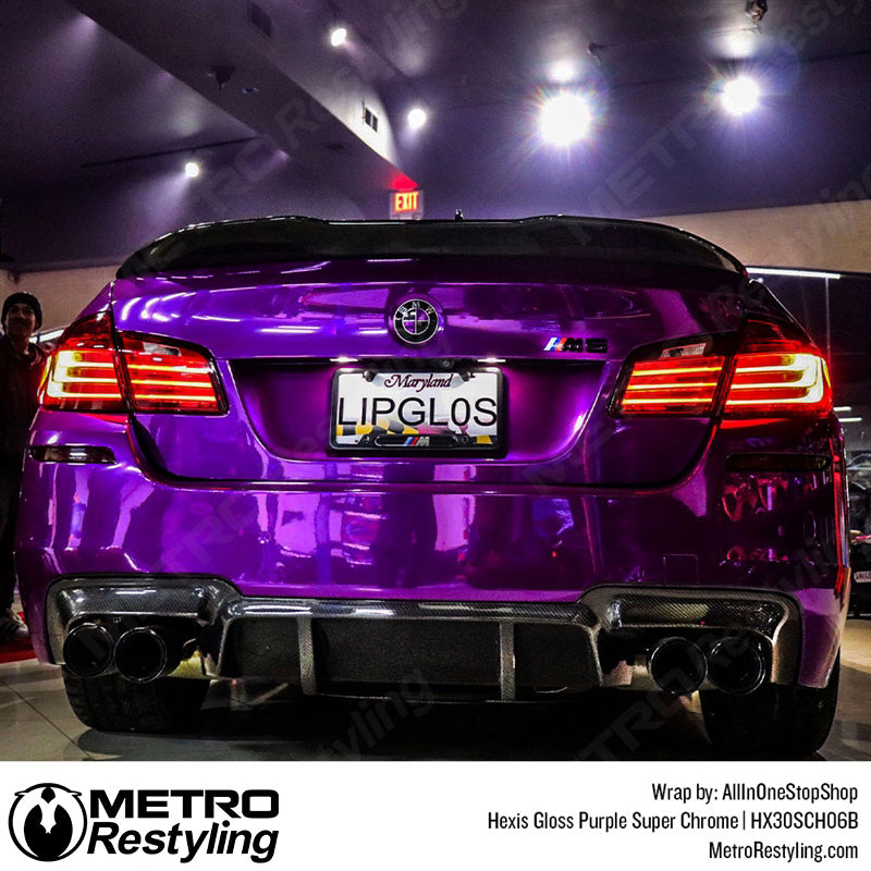 Glossy Purple Super Chrome Car