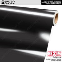 Metro Avery SF100 Gloss Protected Black Conform Chrome Vinyl Wrap | CWSF100196S-GP