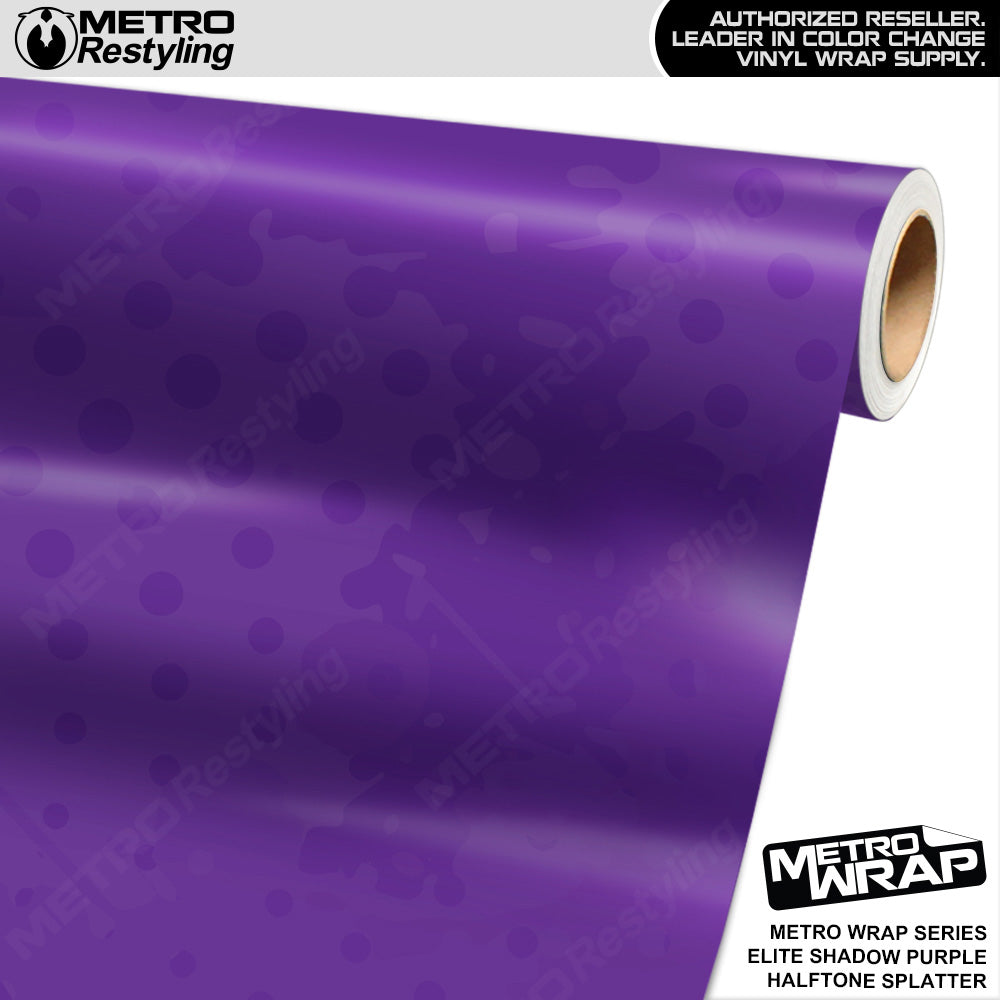 Metro Wrap Halftone Splatter Elite Shadow Purple Camouflage Vinyl Film