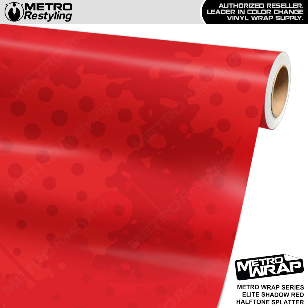 Metro Wrap Halftone Splatter Elite Shadow Red Camouflage Vinyl Film