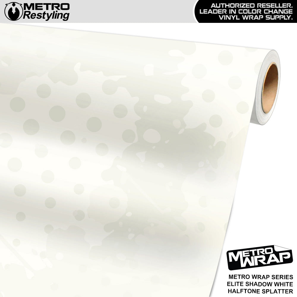 Metro Wrap Halftone Splatter Elite Shadow White Camouflage Vinyl Film