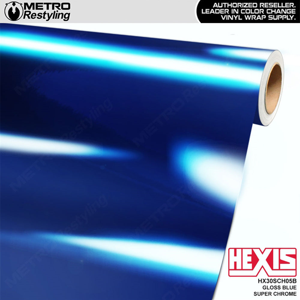Hexis Gloss Blue Super Chrome Vinyl Wrap