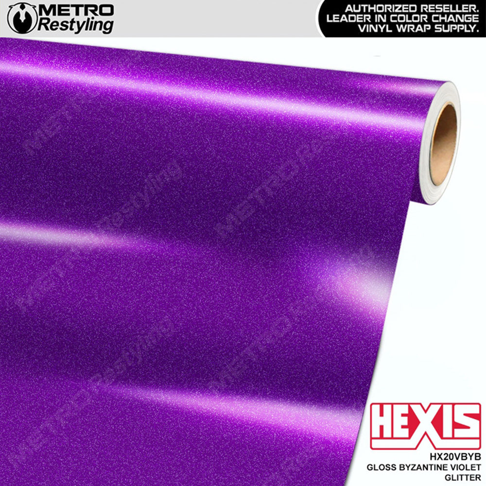 Hexis Gloss Byzantine Violet Glitter Vinyl Wrap