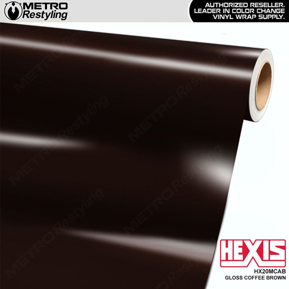 Hexis Gloss Coffee Brown Vinyl Wrap