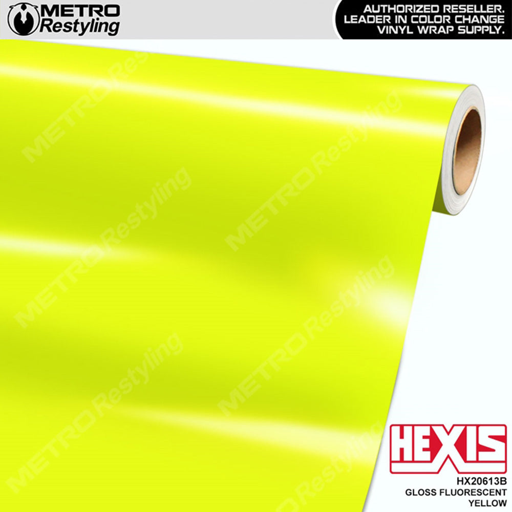 Hexis Gloss Fluorescent Yellow Vinyl Wrap