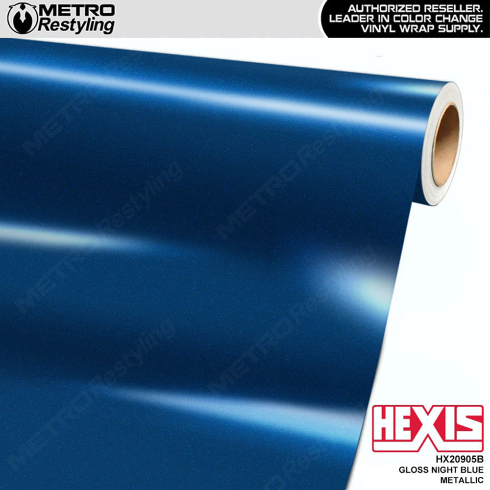 Hexis Gloss Night Blue Metallic Vinyl Wrap