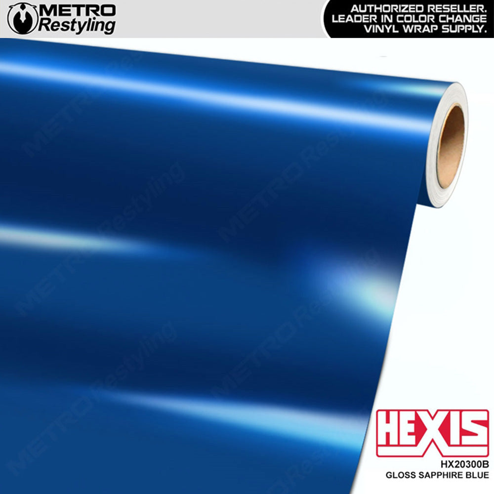 Hexis Gloss Sapphire Blue Vinyl Wrap