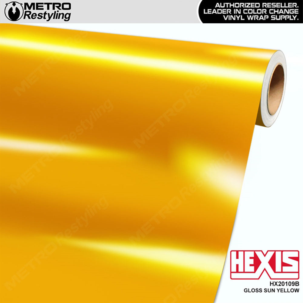 Hexis Gloss Sun Yellow Vinyl Wrap