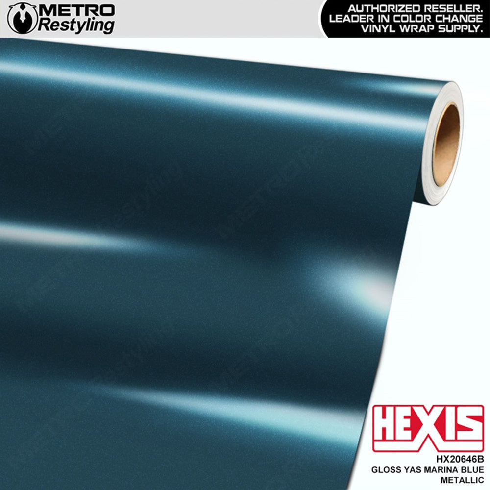 Hexis Gloss Yas Marina Blue Metallic Vinyl Wrap